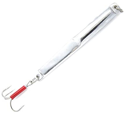 Team Deep Sea Norway Taumel Special Pilker – Bleifreier Stabpilker mit hohem Schwerpunkt – Verchromter Hochsee-Meeresköder mit Drilling & Rotem Lockschlauch für Norwegen & Island – 200g-600g
