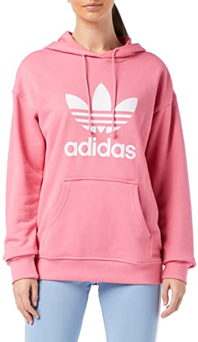 Adidas TRF Hoodie Felpa con Cappuccio, tonalità Rosa, 42 Donna