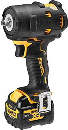 DeWalt Visseuse à chocs sans fil DCF903P1G-QW 3/8 12 V avec batterie 5 Ah, chargeur rapide, protection contre les chocs, insert pour chariot d'atelier