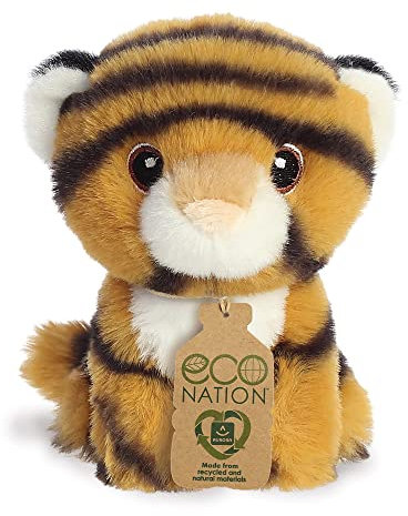 Aurora World, 35066, Eco Nation Mini Tiger, 13cm, Plüsch, Mehrfarbig