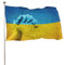Bandera de Ucrania, con diseño de manos maduras en oración por Ucrania, banderas nacionales de Ucrania, color vivo y resistente a la decoloración UV, decoración para colgar el césped, 60 x 90 cm