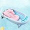Baby Badekissen Baby Badewanne Kissen,Neugeborene Kleinkind Babywannensitz Badematte mit Sicherheitsgurt,Antirutsch Badewannenkissen Badewanne Unterstützung Badezubehör für Babys von 0-12 Monaten