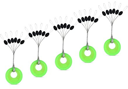 NEU AMZfishing® Gummistopper oval oder rund in 3 Größen | Posenstopper | Stopper Angeln | Schnurstopper | Silikonstopper (5, Oval M)