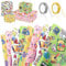Lets Joy Schulanfang Geschenkpapier, 8 Blätter Einschulung Geschenkpapier, DIY Wrapping Paper Geschenkpapier Kinder, ABC Schultüte Schulanfang Deko Geschenk mit 2 Rollen Band, 50 x 70 cm