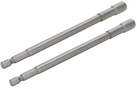 Rannb Hex Shank Magnetic Power Nut Driver Bit Set 7mm Hex Socket Extension Long Metric Hex Driver Bits -2pcs