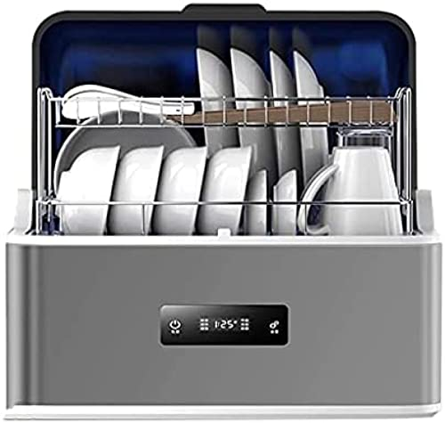 EARLY Dishwasher Table Top Disinfection Cabinet Smart Dishwasher 6L Water Tank 6 Cleaning Modes, Stainless Steel Color, 43 * 42 * 41cm