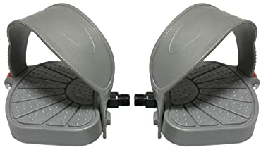 rockible Heimtrainer Pedal mit Verstellbarem Riemen, Fahrradpedal für 9/16 Zoll Indoor Heimtrainer, Fitnessgeräte Zubehör, 5,9 X 3,9 Zoll, rutschfest, 1 Paar L und R