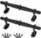 Peohud 2 Pack Sliding Barn Door Handles, 9 Inch Black Gate Pull Handle Heavy Duty, Rustic Door Hardware for Barn, Bedroom, Gate, Cabinet, Closet, Garage, Shed