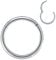 Artskin Grade 23 Titanium Hinged Nose Rings Hoops Body Piercing Rings Helix Cartilage Rook Earrings 18G Diameter 7mm Silver Nose Rings