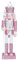 Theaque Schiaccianoci di Natale in legno Decorazioni Rosa Re Schiaccianoci Figure Fai da te Soldato Puppet Giocattoli Schiaccianoci in legno Tavolo di Natale Camino Mensola Centrotavola Decorazioni di