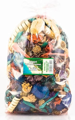 Potpourri aux fleurs séchées parfumées à la Vanille Douce | Grand paquet 1100 ml ≈ 150-190 g | Décoration florale pour la maison | Fleurs séchées pour vase, salon chambre salle de bain | Subtil parfum