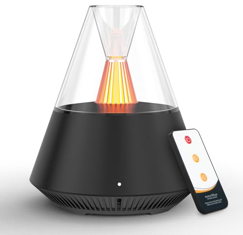 Essential Oil Diffuser, LtYioe Ultrasonic Aromatherapy Diffuser Cool Mist Humidifier with Remote Control, Mood Light and 2 Msit Modes, Quiet and Waterless Auto-Off for Home Office Bedroom(Black)