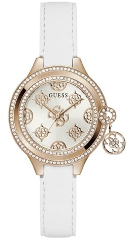GUESS Damen Uhr Armbanduhr Charmed Leder