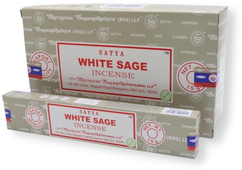 Satya Räucherstäbchen x LAVISA, Meditation, Aromatherapie, Duft (Weißer Salbei)