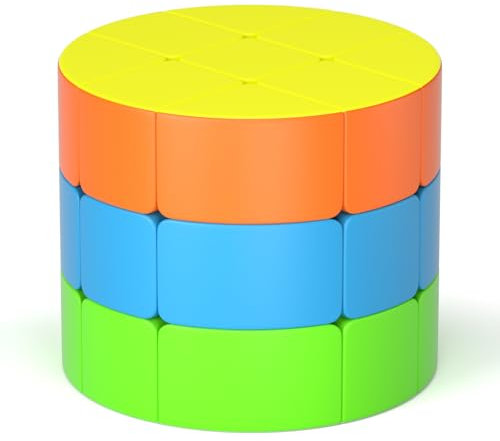 Vdealen Cubo Magico Irregolare, Lisci Speed Cube per Utenti Avanzati, Giocattoli Educativi Regali di Compleanno per Le Vacanze per Bambini Adolescenti Adulti (Cilindrico)