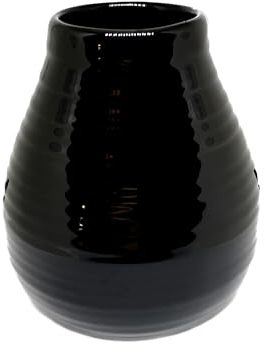 BestWayDigital Mate - Taza de cerámica negra para calabaza, 250 ml, diseño tradicional y moderno, YBC250