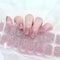 ChicNana Semi Cured Gel Nails Strips, 20 Stickers Nail Wraps Soft Self-Adhesive Gel Nail Stickers, Manicure UV/LED Lamp Required (Pink Glitter)