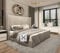 THE VOGUE Interiors Winged Bed Frame | Plush Velvet Bed With Storage | Ottoman Storage Bed Frame | upholstered bed frame (Silver Plush Velvet, 6FT SUPER KING)