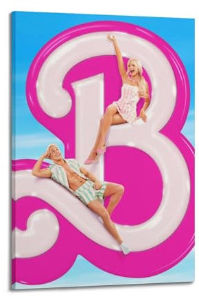 KIUYGPPJ Barbie-Film-Poster, dekoratives Gemälde, Leinwand, Wandposter und Kunstdruck, moderne Familienschlafzimmer-Dekoration, Poster, 60 x 90 cm, 2 Stück
