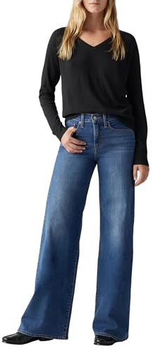 Levi's 318 Shaping Wide Leg Jeans, Clever Girl, 33W / 32L Mujeres