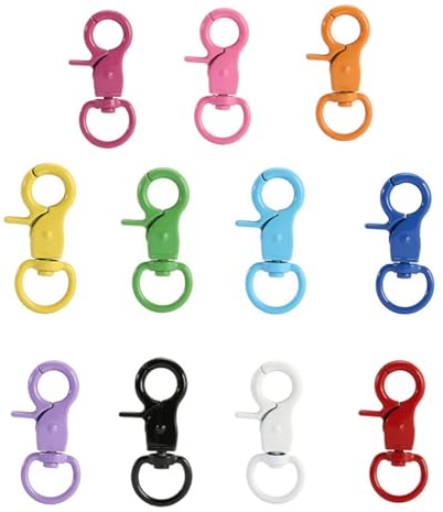 Jiujiutu 22 portachiavi con moschettone, gancio a moschettone, piccolo, per portachiavi auto, in acciaio inox, mini carabiner (11)