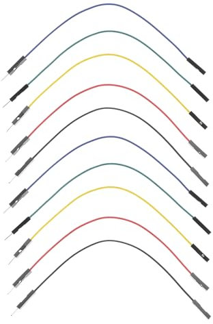 Jumper Wires Male to Female Cables 15cm – (Pack of 10) M2F Breadboard Jumper wire Compatible with Arduino & Dupont Connectors.