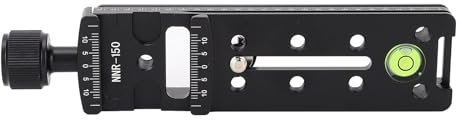 Camera Rail Nodal Slide 150mm Quick Release Plate Clamp,Compatible with Arca Swiss Built in Bubble Level Compatible for DSLR Tripod Monopod Ball Head