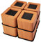 aspeike 3 INCH Square Bed and Furniture Risers 7.6 cm Heavy Duty Bed Lifts - Lifts Up to 2,200 LBs/1,000kg Couch Sofa or Table Risers (Plastic) Wooden Color, 8 Pcs