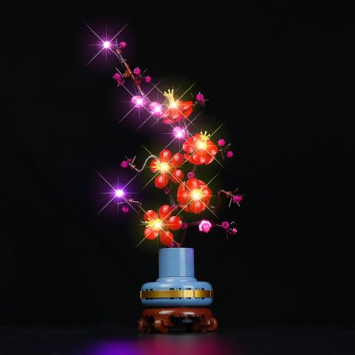 cooldac LED-Licht Kit Kompatibel mit Lego Icons Plum Blossom, LED Beleuchtungsset Kompatibel mit Lego Plum Blossom, Lichter Kompatibel mit Lego 10369(nur Lichter, Keine Modelle)