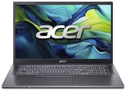 Acer Aspire 17 (A17-51GM-70LZ) Laptop | 17,3 FHD IPS Display | Intel Core 7 150U | 16 GB RAM | 1 TB SSD | NVIDIA Geforce RTX 2050 | Windows 11 | QWERTZ Tastatur | grau
