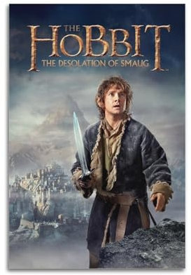 YXWOYNHY Poster für den Hobbit 2, Die Schlacht von Smaug, dekoratives Gemälde, Leinwand, Wandposter und Kunstdruck, moderne Familienschlafzimmer-Dekoration, Poster, 30 x 45 cm