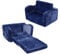 VEVOR Kindersofa 2 in 1 umwandelbares Kindersofa zum Liegestuhl, ausklappbarer Kindersofa-Sessel, Kleinkind Armlehnenstuhl-Bett, zusammenklappbares Kinderspielsofa, Kindercouch Blau 104 x 58 x 32 cm