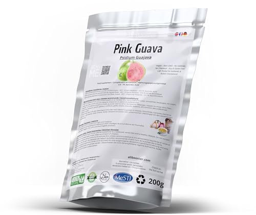 Extrait de goyave rose (Psidium Guajava) - Poudre 200g pur 100% naturel sans additif - Pour soupe, smoothies, café, boissons, pâtisseries