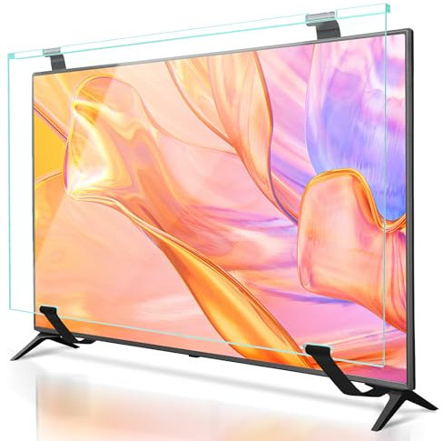Ninonly Protector de pantalla de TV de 43 pulgadas, panel protector de pantalla de TV transparente HD, protector de pantalla de acrílico para TV de soporte de un solo punto, TV de soporte de doble