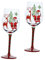 VINTORKY Calici Da Vino Natalizi Colorati Bicchieri Di Cristallo Bicchieri Da Vino Con Stelo Di Babbo Natale Per Le Feste