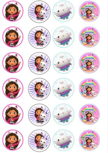 Gabby Edible Cake Toppers (5 Pack) - Multicolored Birthday Occasion