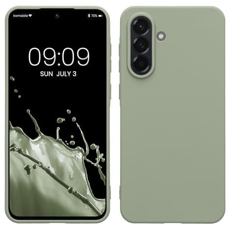 kwmobile Hülle kompatibel mit Samsung Galaxy A56 5G Hülle - weiches TPU Silikon Case - Cover geeignet für kabelloses Laden - Graugrün