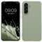 kwmobile Hülle kompatibel mit Samsung Galaxy A56 5G Hülle - weiches TPU Silikon Case - Cover geeignet für kabelloses Laden - Graugrün