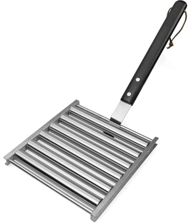 Hot-Dog-Grill-Roller,Hot-Dog-Roller-Grill | -Rollgrill mit 5 Kapazitäten und Holzgriff,Edelstahl-Hot-Dog-Grill zum Grillen, Holzkohle-Camping, gleichmäßig gegarte Hot Dogs