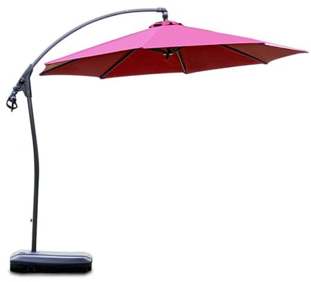Generisch Ampelschirm mit Standfuß, Terrassen-Offsetschirm, Robuster Marktschirm for Pool, Terrasse, Garten