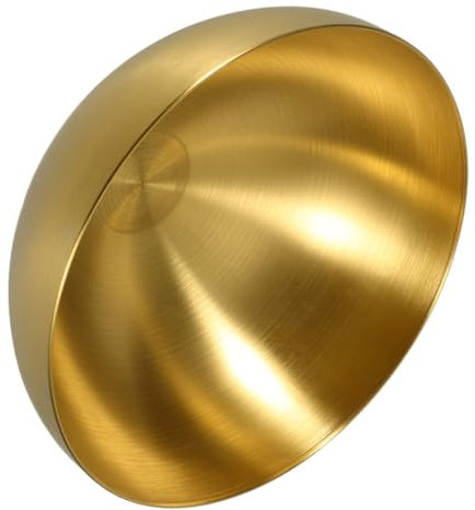 TOPPERFUN Ensaladera De Acero Inoxidable Dorada 20 Cm Resistente Para Ensaladas, Tazón Multifunción Para Mezcla y Servir, Apto Para Uso Diario y Reuniones Familiares