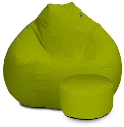 rucomfy Beanbags Extra Large Outdoor Slouchbag Bean Bag Chair. Big Adult Garden Furniture Patio Seating. Water Resistant, Durable & Machine Washable. Arrives Filled - 80 x 110cm