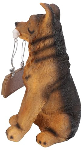 Topiky Statue de Jardin de Chien avec Panneau de Bienvenue, Statue de Chien Extérieure, Sculpture de Chiot en Résine, Panneau de Bienvenue de Jardin, Décoration de, Figurine d'art de pour Cour,