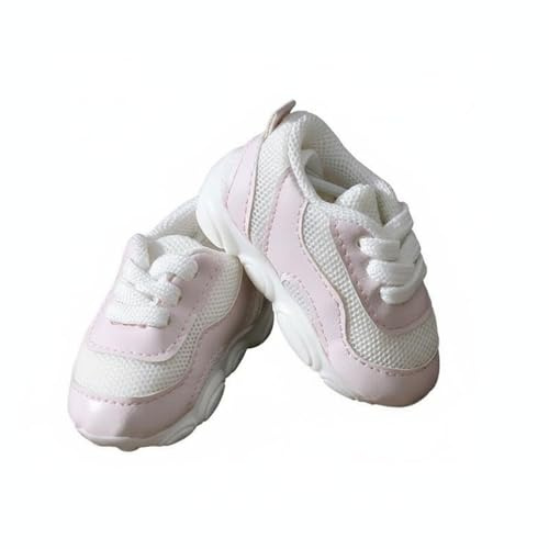 Fiocias Resin Doll Footwear Flat Heel Shoes Miniature Mesh Laces Realistic Detailing Suitable for Doll Display , Pink