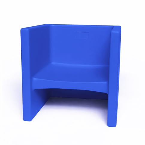 Children's Factory 3-in-1 Cube Chair for Kids, Flexible Seating Classroom Furniture, 1-Pack, Blue