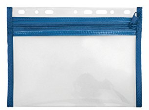 VELOFLEX 4350050 - Dokumentenhülle mit Reißverschluss, 1 Stück, DIN A5, abheftbar, blau, VELOBAG XXS, Reißverschlusstasche
