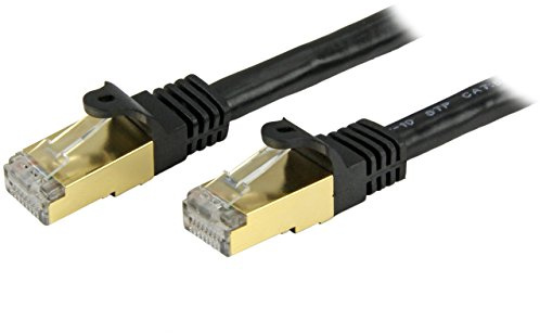 StarTech 3ft Cat6a Snagless Ethernet Cable, Black (C6ASPAT3BK)