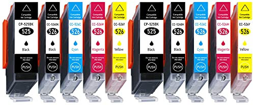 10er Multipack kompatibel für PGI-525 CLI-526 Druckerpatronen Canon Pixma IP4800 IP4850 IP4900 IP4950 MG5150 MG5250 MG6150 MX895