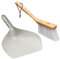 KitchenCraft Kehrschaufel und Bürste, Kehrschaufel aus Metall und Holzbürste, Living Nostalgia Design Kollektion, Grau, 21.5L x 7.5W x 35H cm, 1 Stück