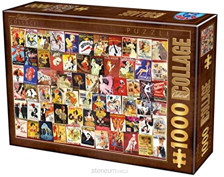 Unbekannt 75291-VC06 D-Toys Other License Puzzle 1000 Teile-Vintage Collage-Cabaret, Multicolor